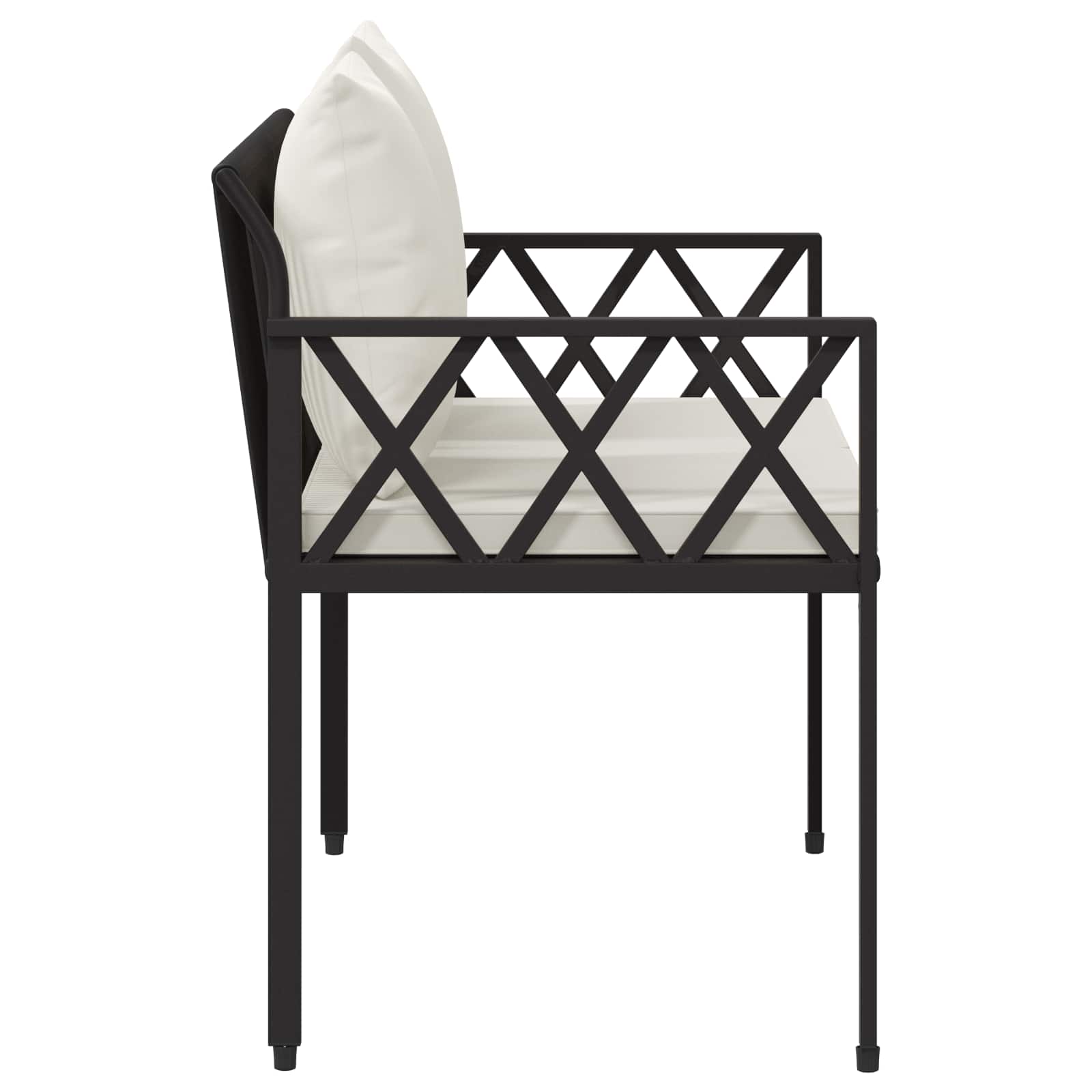 vidaXL Outdoor Benches 2 -Seater 116 x 56 x 75 cm Poly Rattan 6
