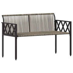vidaXL Outdoor Benches 2 -Seater 116 x 56 x 75 cm Poly Rattan 4