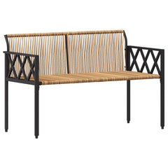 vidaXL Outdoor Benches 2 -Seater 116 x 56 x 75 cm Poly Rattan 4