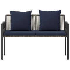 vidaXL Outdoor Benches 2 -Seater 116 x 56 x 75 cm Poly Rattan 5