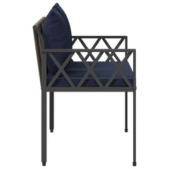 vidaXL Outdoor Benches 2 -Seater 116 x 56 x 75 cm Poly Rattan 6