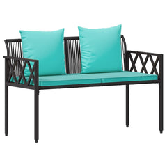 vidaXL Outdoor Benches 2 -Seater 116 x 56 x 75 cm Poly Rattan 2