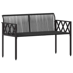 vidaXL Outdoor Benches 2 -Seater 116 x 56 x 75 cm Poly Rattan 4