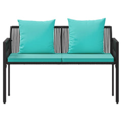 vidaXL Outdoor Benches 2 -Seater 116 x 56 x 75 cm Poly Rattan 5