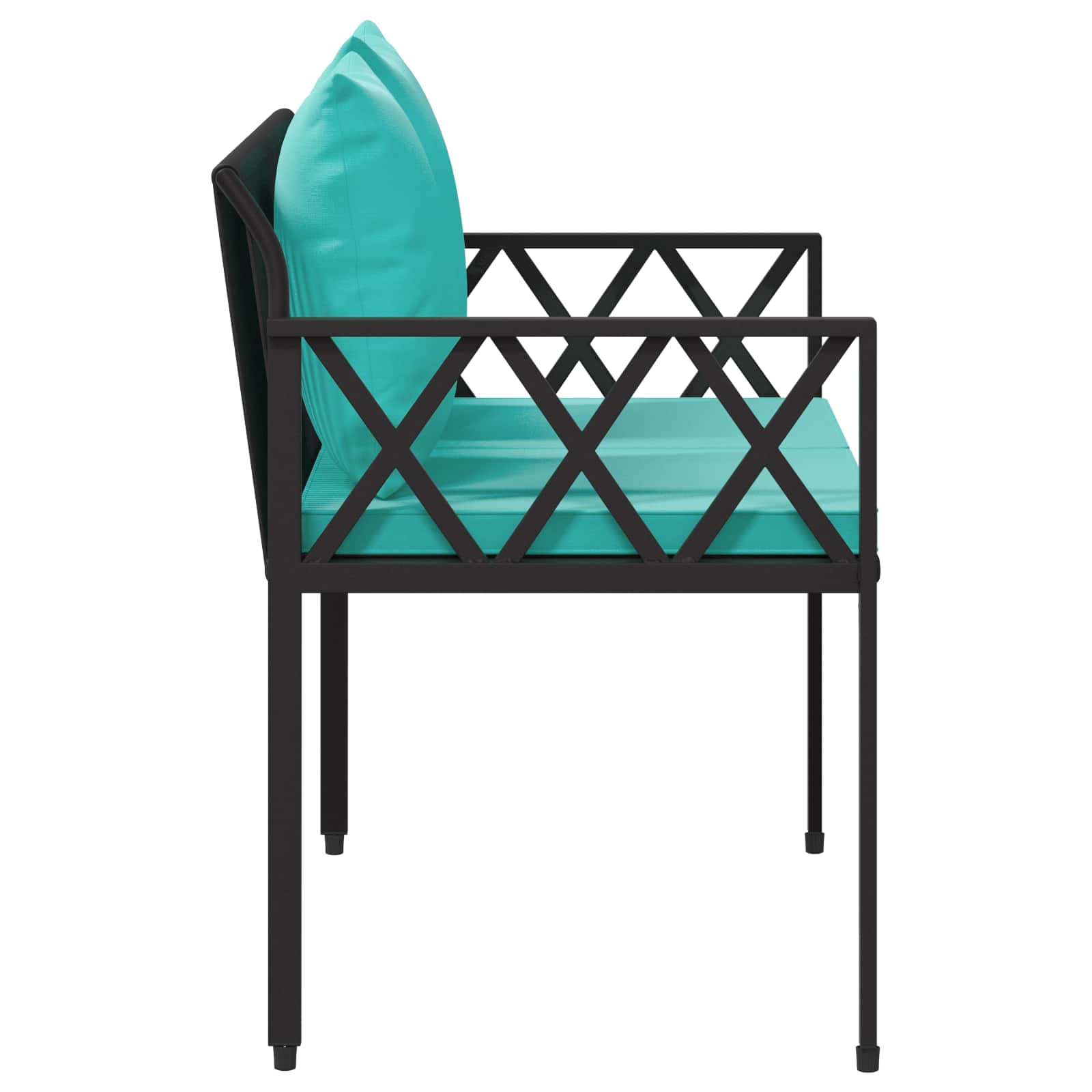 vidaXL Outdoor Benches 2 -Seater 116 x 56 x 75 cm Poly Rattan 6