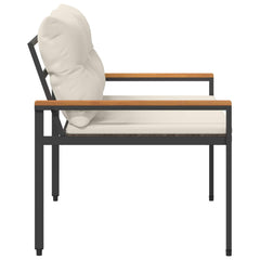 vidaXL Outdoor Bench 2 -Seater 116 x 67.5 x 72 cm Poly Rattan 6