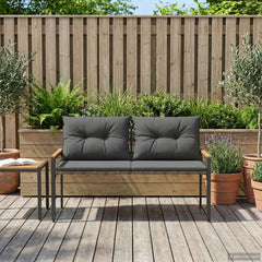 vidaXL Outdoor Bench 2 -Seater 116 x 67.5 x 72 cm Poly Rattan 3