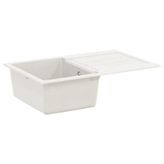 Sink 780 x 500 mm 80% Quartz and 20% Resin White 780 mm 345 x 436 mm basin