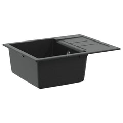 Sink 780 x 500 mm 80% Quartz and 20% Resin Black 620 mm 345 x 436 mm basin