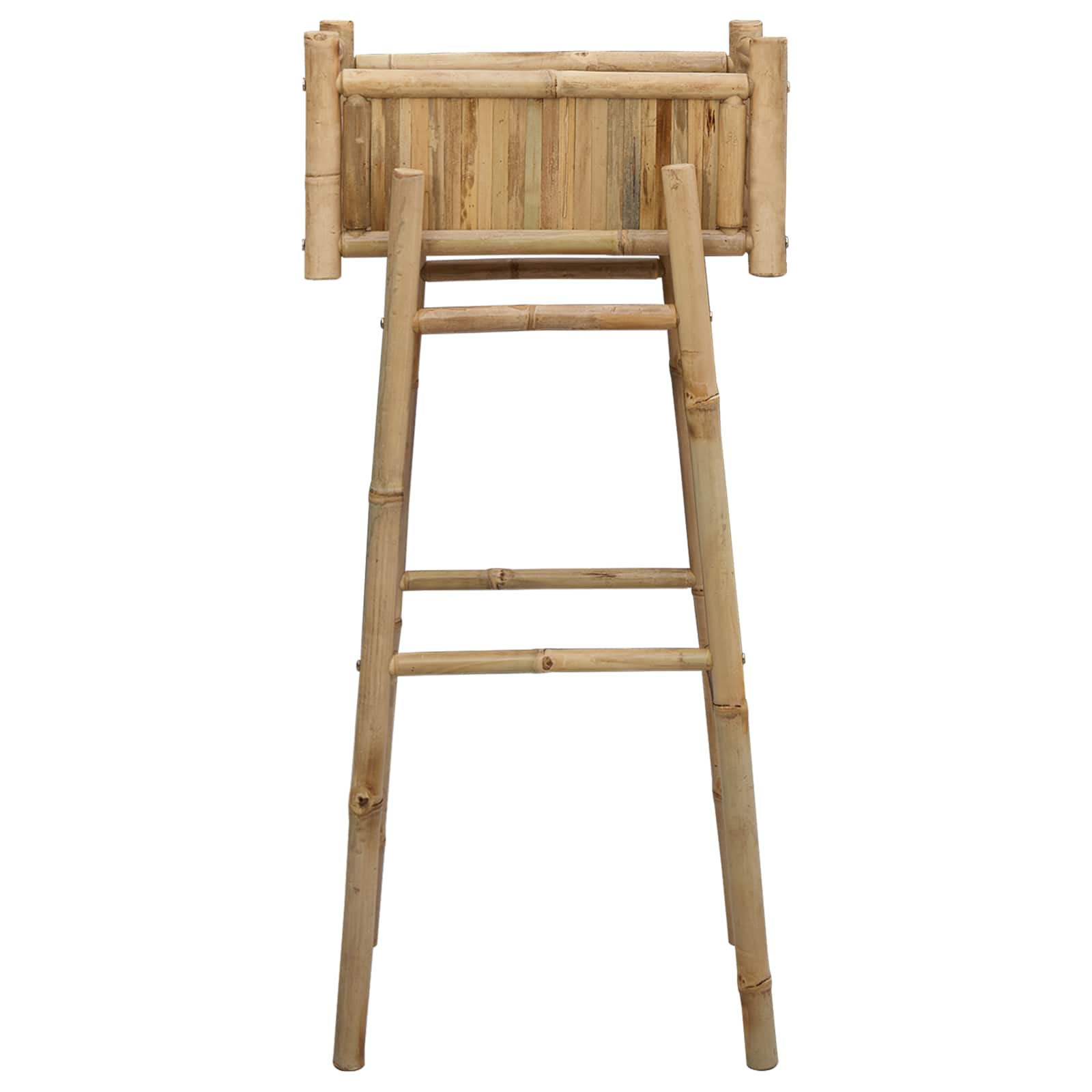 vidaXL Garden Planter With Holder Natural 50 x 38 x 114 cm Bamboo 4