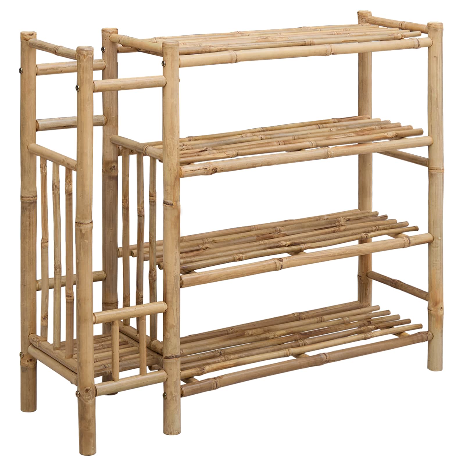vidaXL Shoe Rack 88 x 27 x 80 cm Bamboo Natural 2