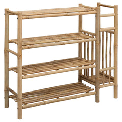 vidaXL Shoe Rack 88 x 27 x 80 cm Bamboo Natural 6