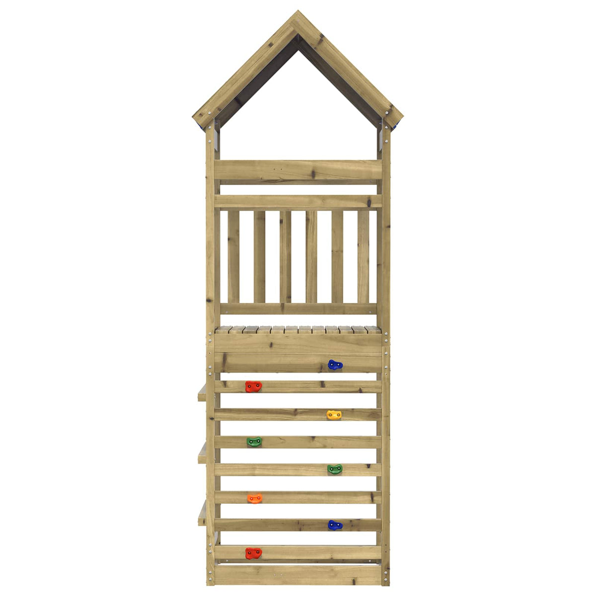 vidaXL Play Tower Brown 52.5 x 85 x 265 cm Solid Impregnated Wood 3