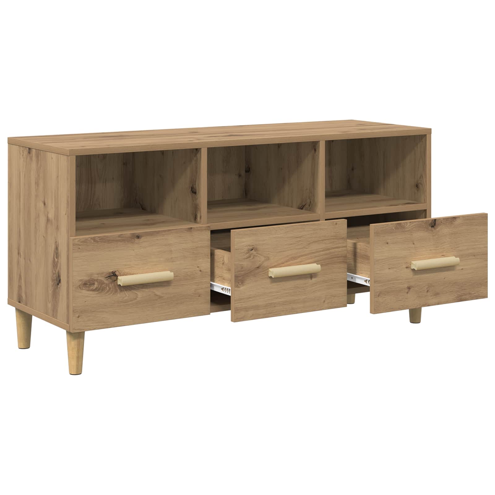 vidaXL TV Cabinet 102 x 36 x 50 cm Artisian Oak Engineered Wood 6