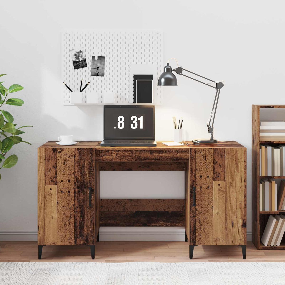 Desk 140x50x75 cm Engineered Wood Old wood