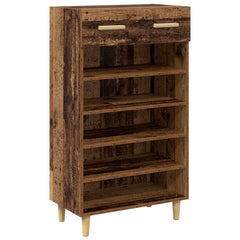 vidaXL Shoe Cabinet 60 x 35 x 105 cm Engineered Wood Old Wood 2