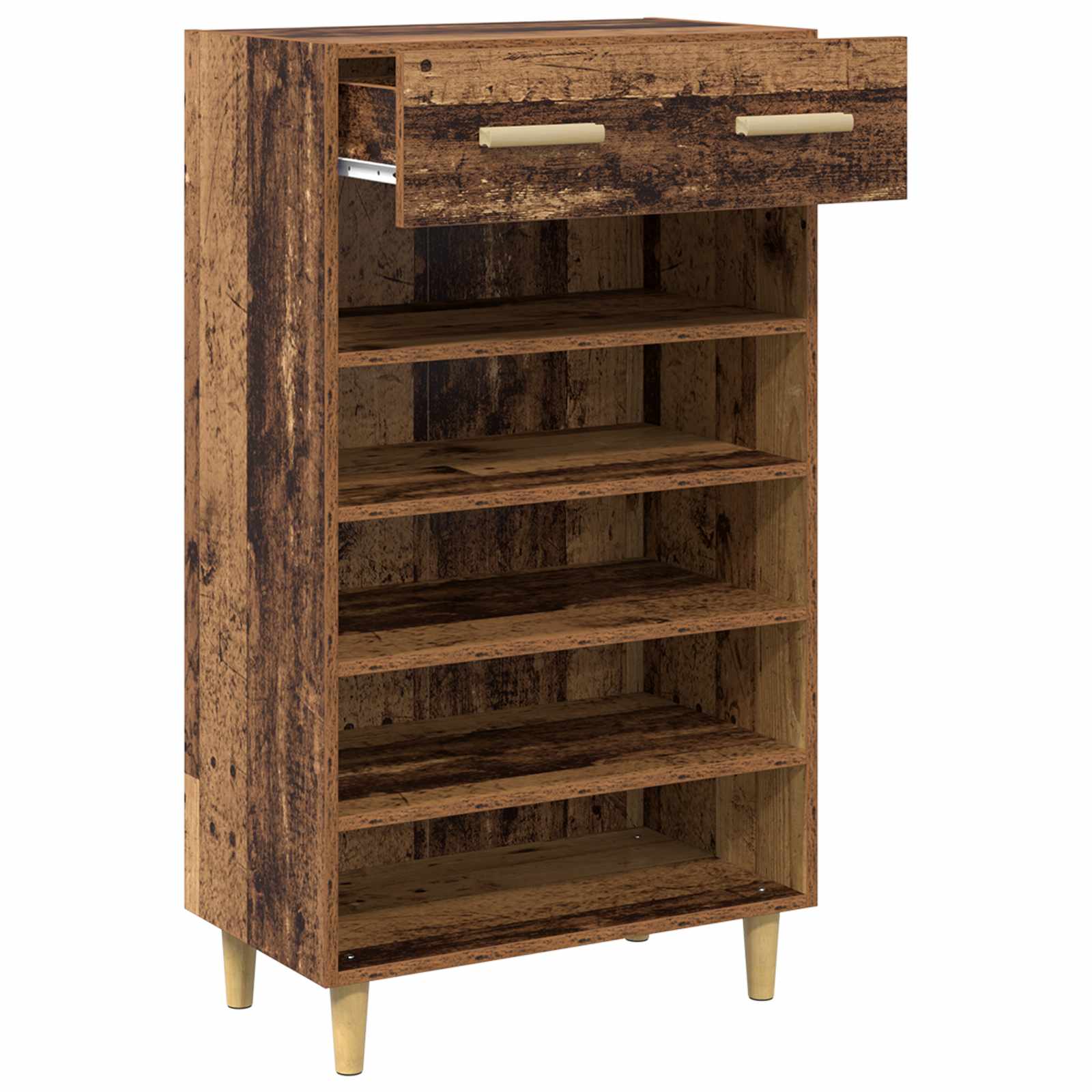 vidaXL Shoe Cabinet 60 x 35 x 105 cm Engineered Wood Old Wood 6