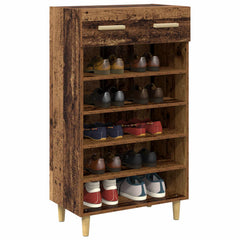 vidaXL Shoe Cabinet 60 x 35 x 105 cm Engineered Wood Old Wood 3