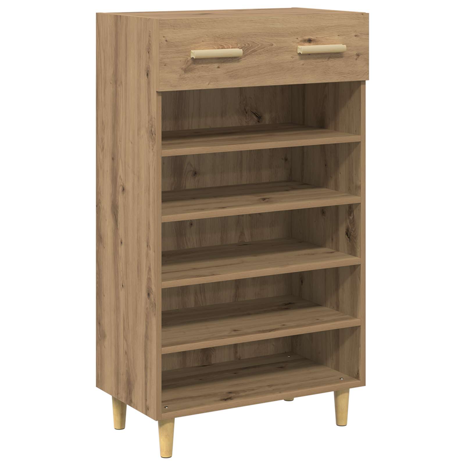 vidaXL Shoe Cabinet 60 x 35 x 105 cm Engineered Wood Artisian Oak 2
