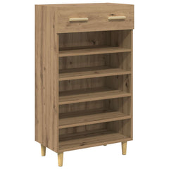 vidaXL Shoe Cabinet 60 x 35 x 105 cm Engineered Wood Artisian Oak 2