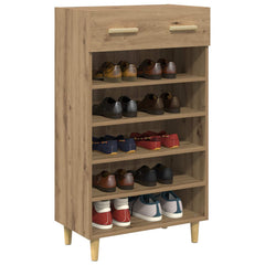 vidaXL Shoe Cabinet 60 x 35 x 105 cm Engineered Wood Artisian Oak 3