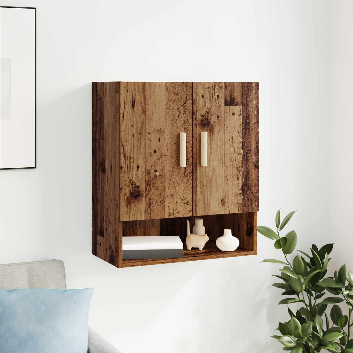Wall Cabinet 60x31x70 cm Engineered Wood Old wood