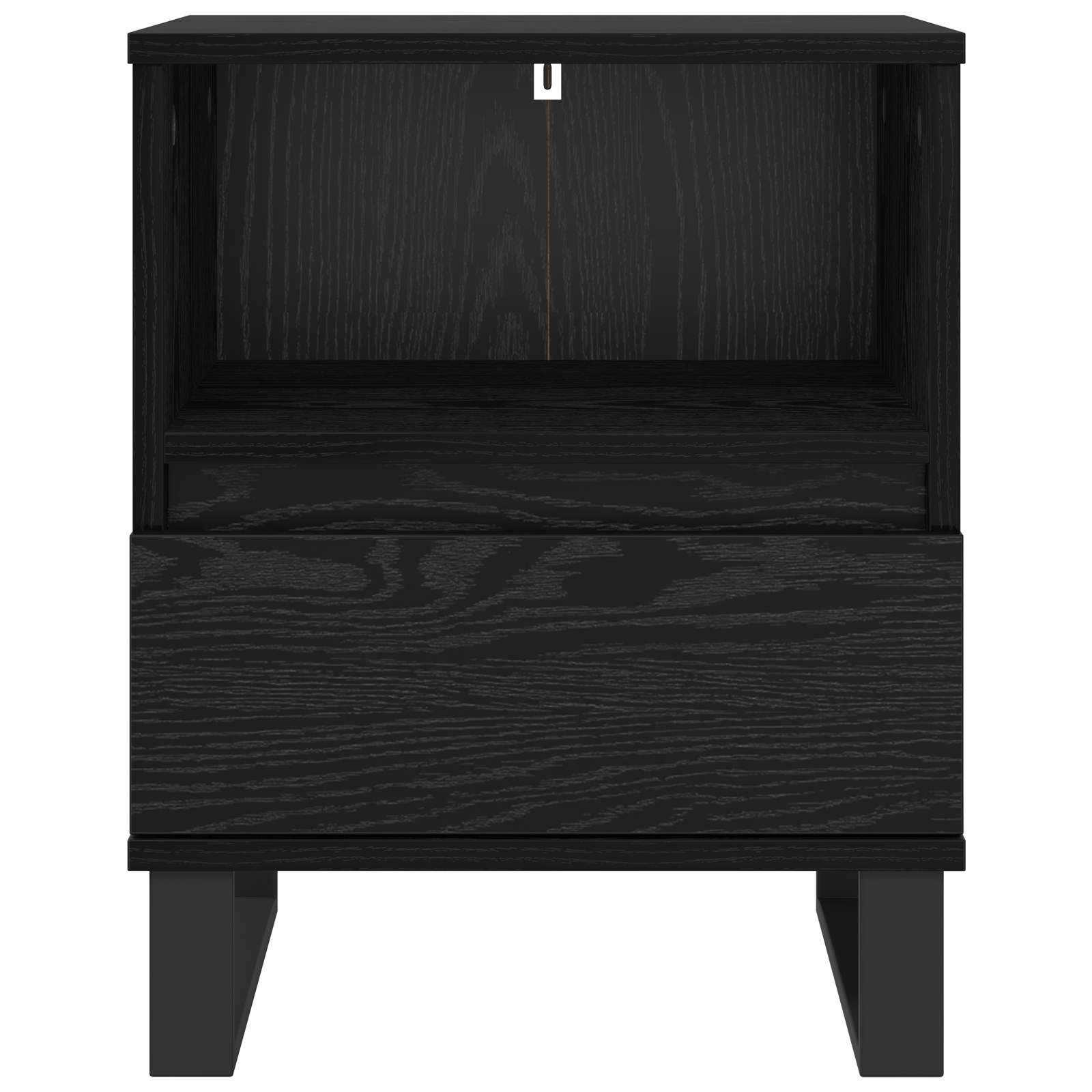 vidaXL Bed Cabinet Black Oak 40 x 35 x 50 cm Engineered Wood 6