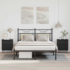 vidaXL Bed Cabinet Black Oak 40 x 35 x 50 cm Engineered Wood 1