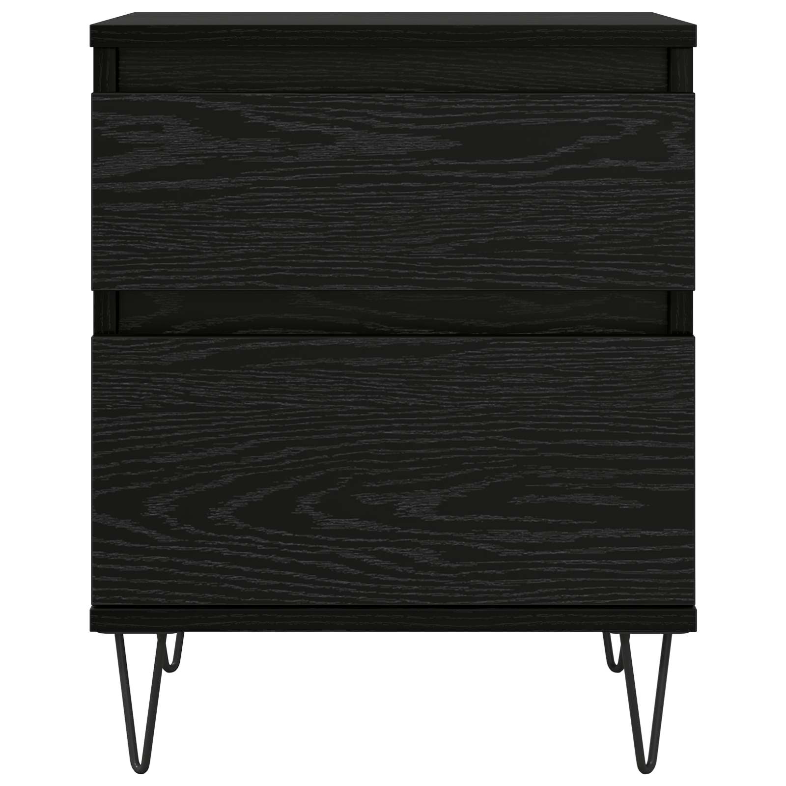 vidaXL Bed Cabinet Black Oak 40 x 35 x 50 cm Engineered Wood 6