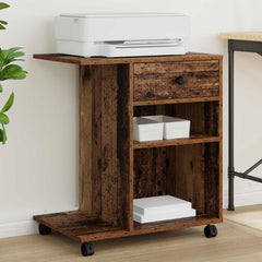vidaXL Printer Stand Old Wood 60 x 40 x 68.5 cm Engineered Wood 1