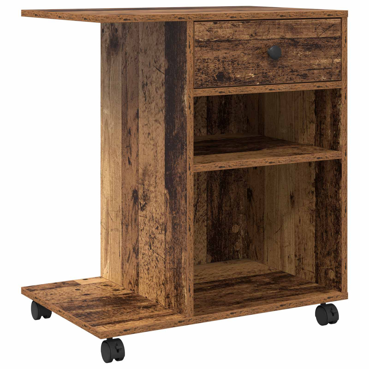 Printer Stand with Wheels 60x40x68,5 cm Old wood