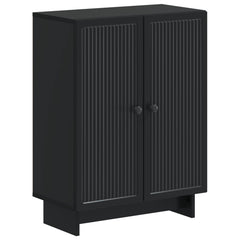 3 Piece Bathroom Cabinet Set EDE Engineered Wood Black Vertical stripes