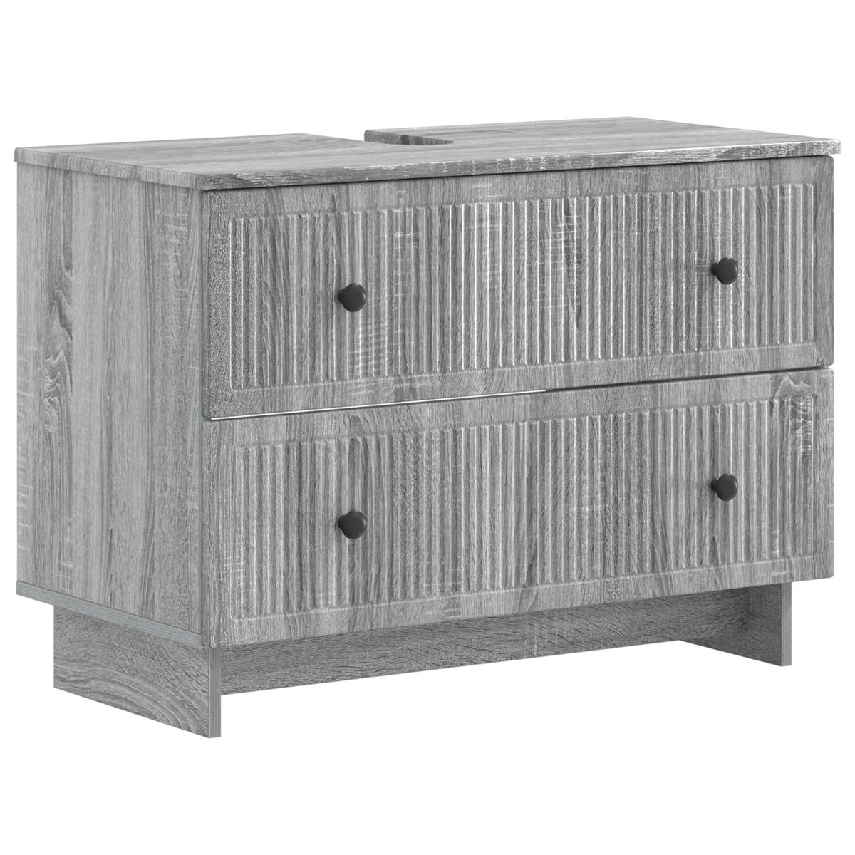 2 Piece Bathroom Cabinet Set ALKMAAR Grey Sonoma Vertical stripes