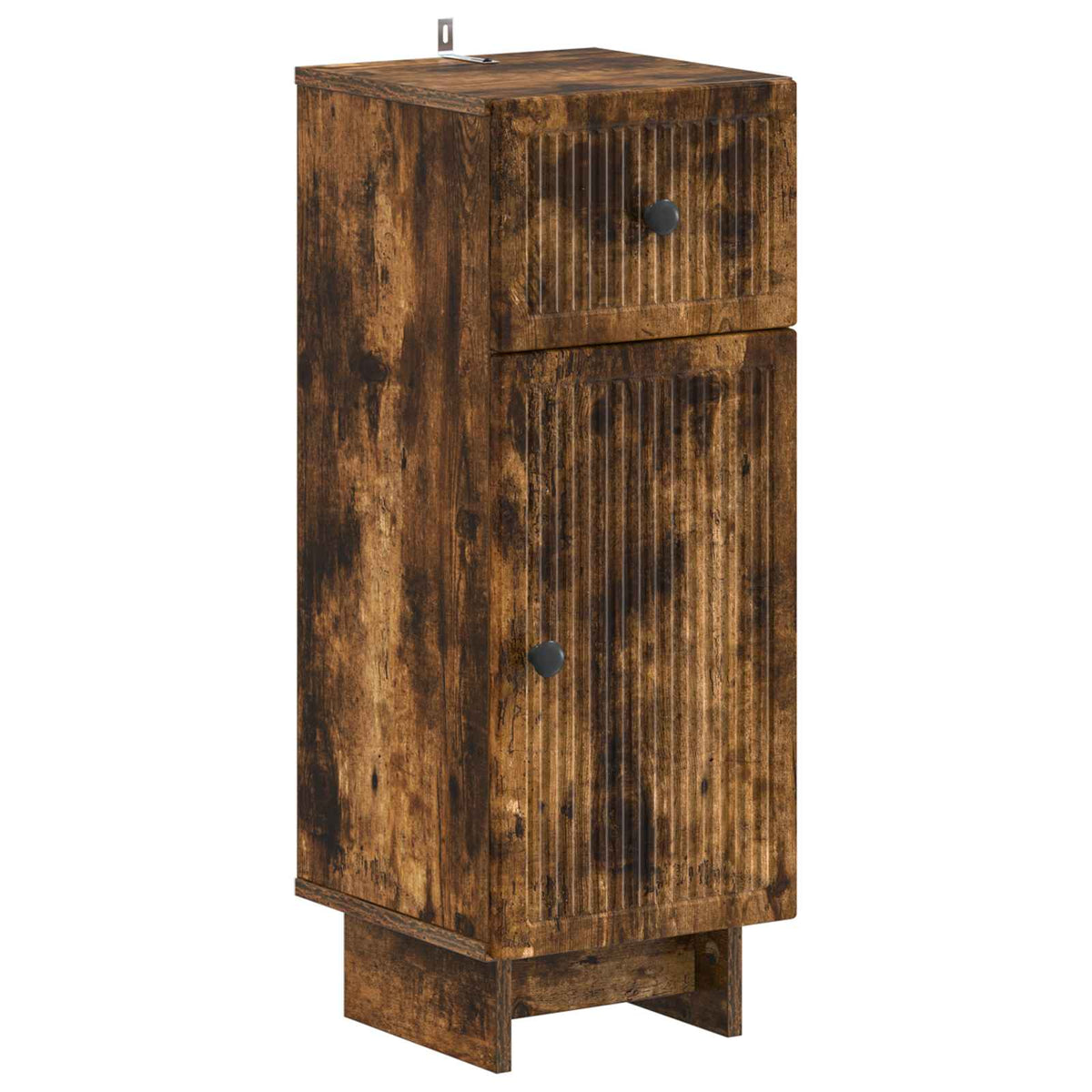 Bathroom Cabinet EDE Engineered Wood Smoked Oak Vertical stripes