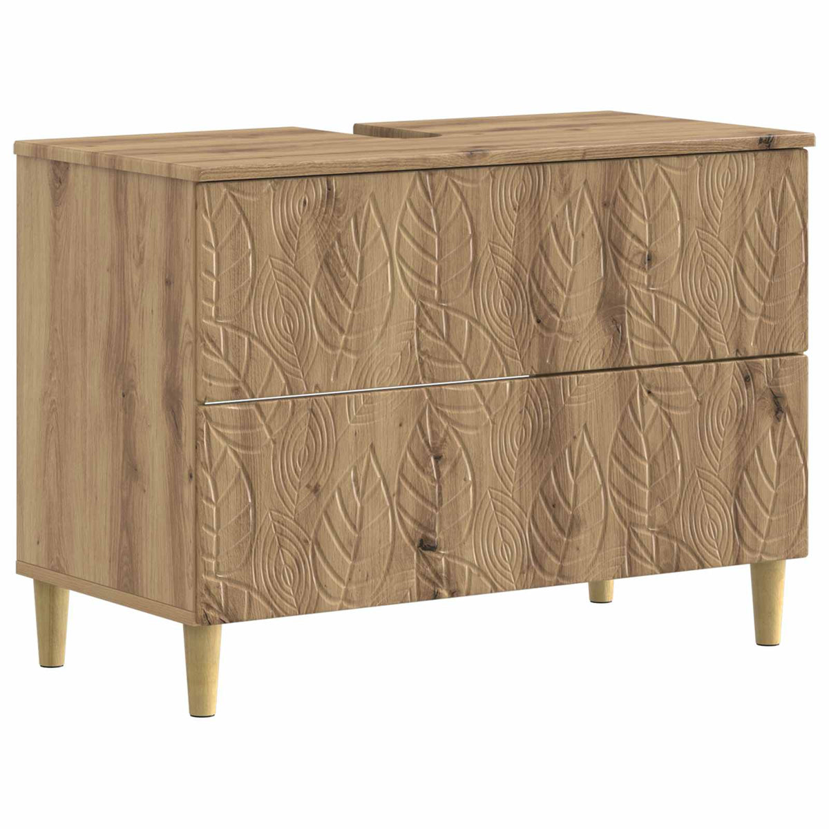 Bathroom Cabinet ALKMAAR Artisan Oak Leaf pattern