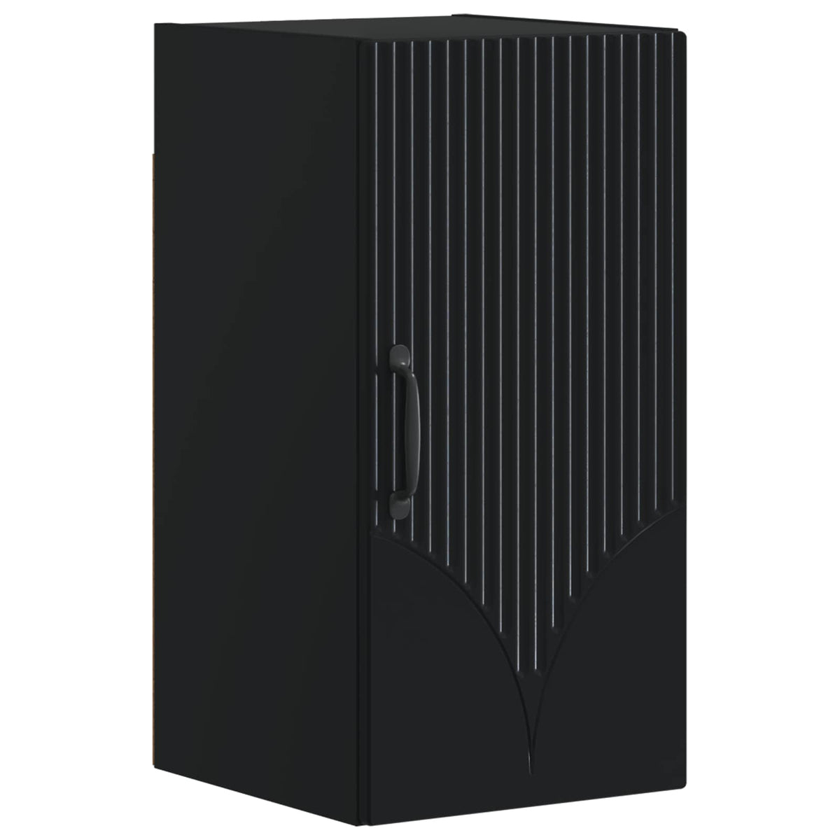 3 Piece Bathroom Cabinet Set EDE Engineered Wood Black V-shape stripes