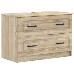 Bathroom Cabinet EDE Engineered Wood Sonoma Oak O-shape