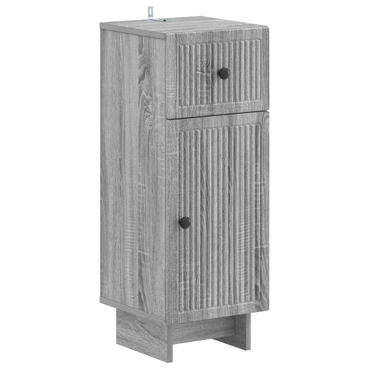 4 Piece Bathroom Cabinet Set ALKMAAR Grey Sonoma Vertical stripes