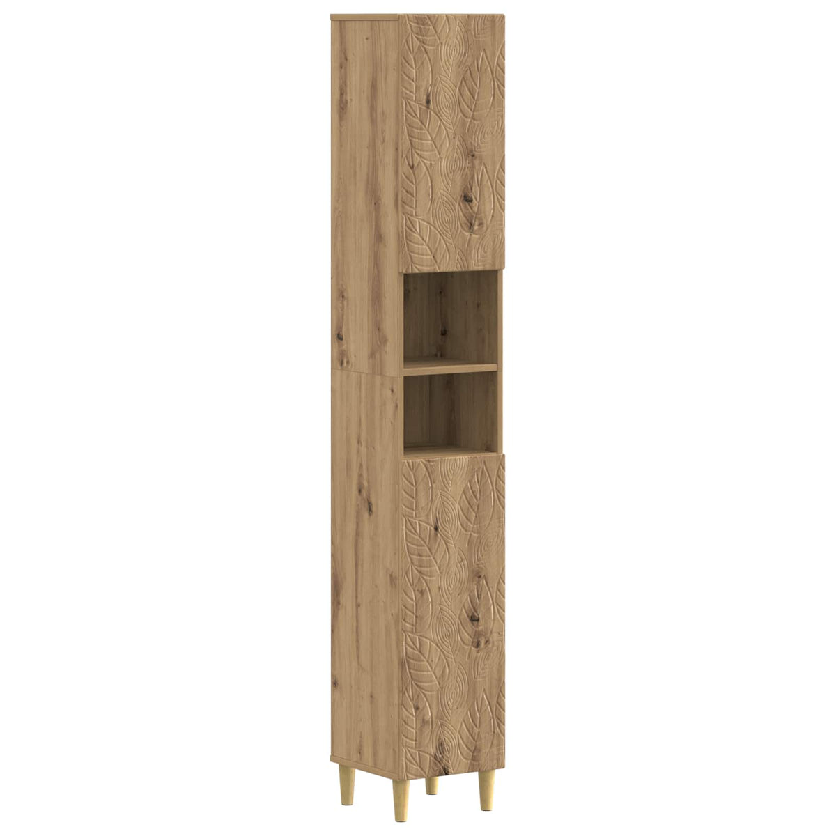4 Piece Bathroom Cabinet Set ALKMAAR Artisan Oak Leaf pattern