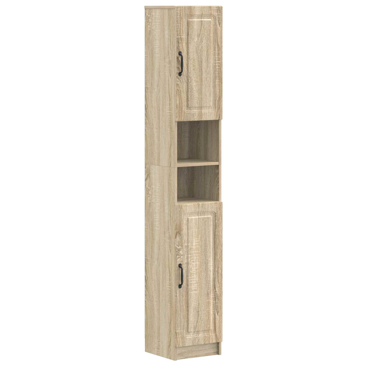 4 Piece Bathroom Cabinet Set EDE Engineered Wood Sonoma Oak O-shape