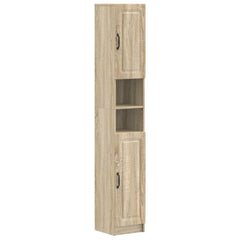 4 Piece Bathroom Cabinet Set EDE Engineered Wood Sonoma Oak O-shape