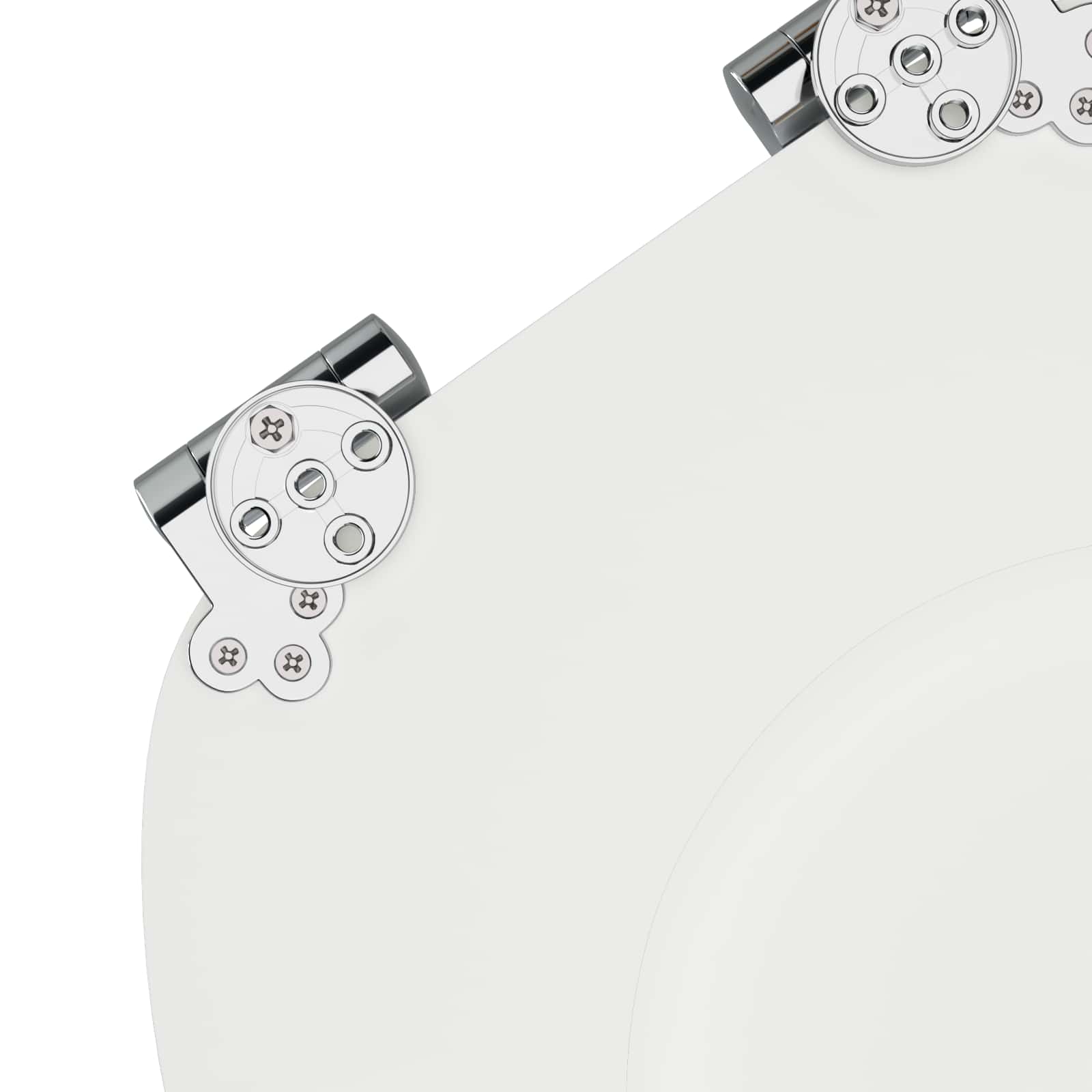 vidaXL Soft-Close Toilet Seat White 44 x 38 cm MDF board 6