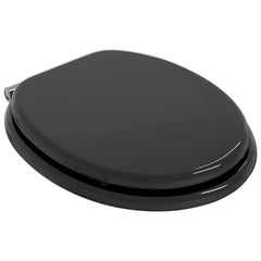 vidaXL Soft-Close Toilet Seat Black 44 x 38 cm MDF board 2