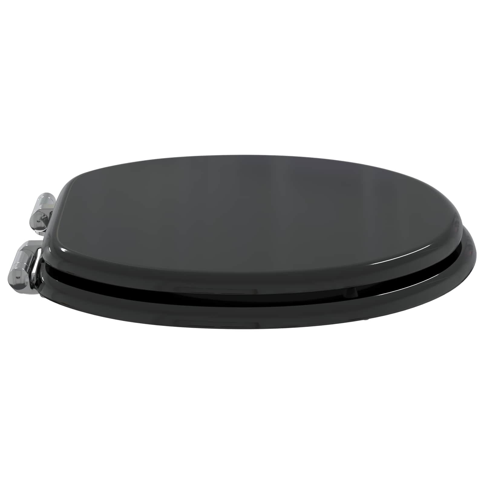 vidaXL Soft-Close Toilet Seat Black 44 x 38 cm MDF board 3