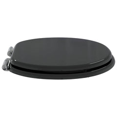 vidaXL Soft-Close Toilet Seat Black 44 x 38 cm MDF board 3