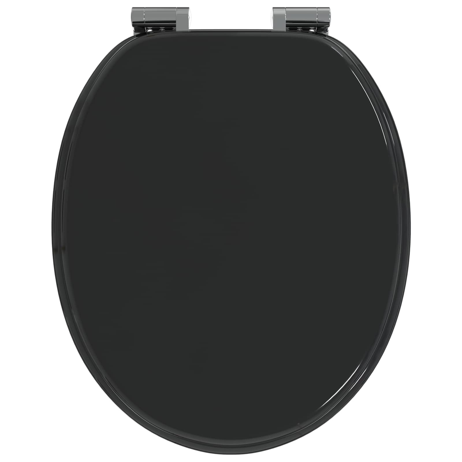 vidaXL Soft-Close Toilet Seat Black 44 x 38 cm MDF board 4