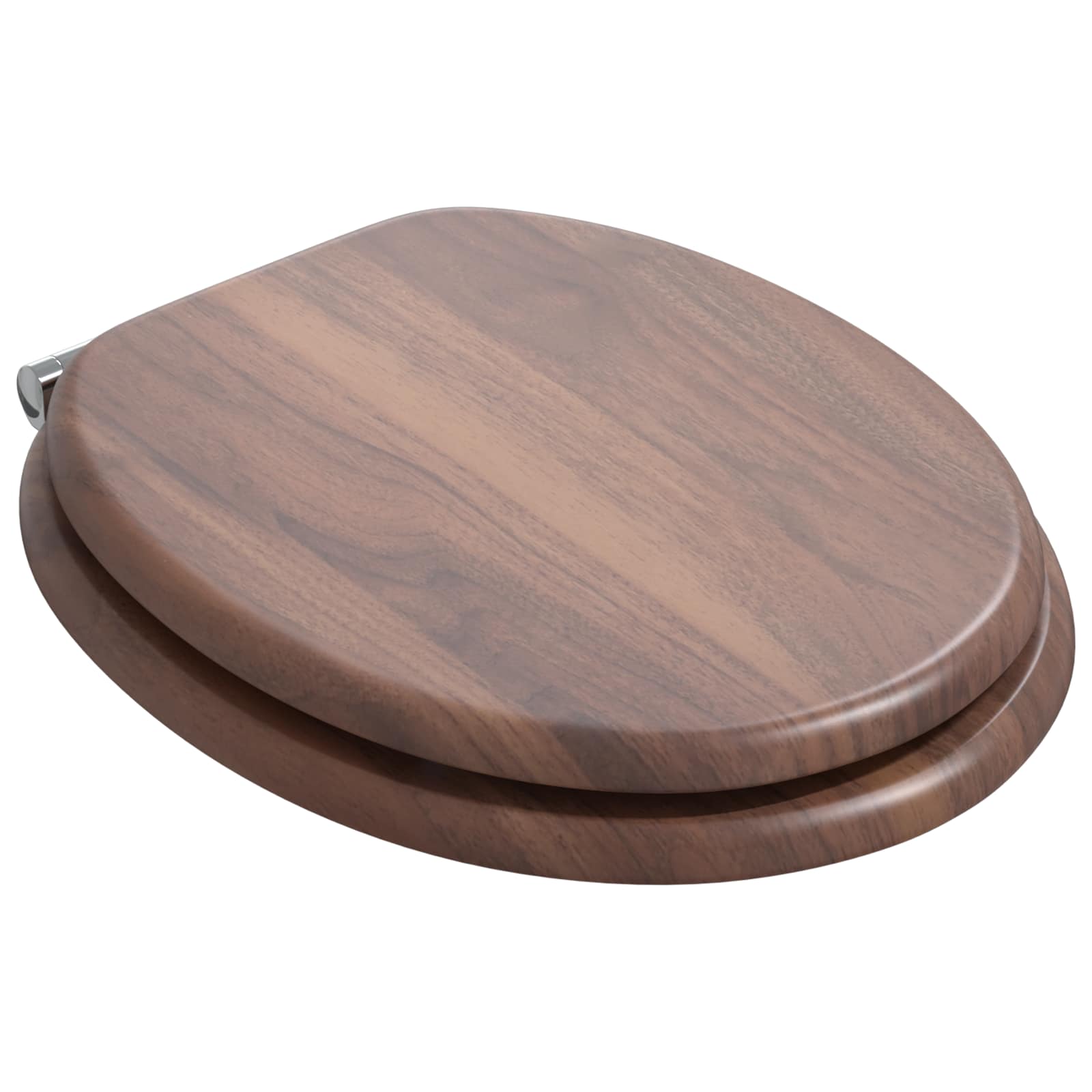 vidaXL Soft-Close Toilet Seat Brown 44 x 38 cm MDF board 2