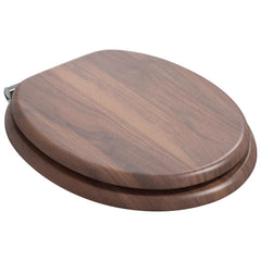 vidaXL Soft-Close Toilet Seat Brown 44 x 38 cm MDF board 2