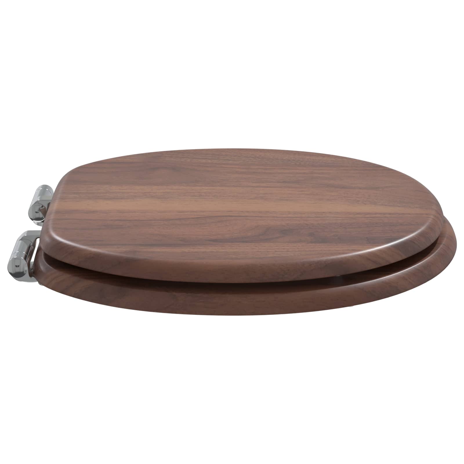 vidaXL Soft-Close Toilet Seat Brown 44 x 38 cm MDF board 3