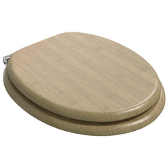 vidaXL Soft-Close Toilet Seat Light Bamboo Color 44 x 38 cm MDF board 2